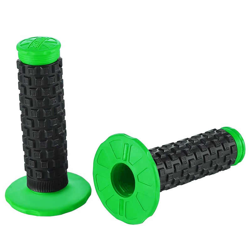 Motorcycle Grips Dirt Bike Grips Pillow Top Grip Mx Grips Universal Handle Grips for KX60 KX65 KX80 KX85 KX100 KX125 KX250 KX250F KX250R KX300 KX400 KX420 KX450 KX450F KX500 KLX110 KLX125 Green