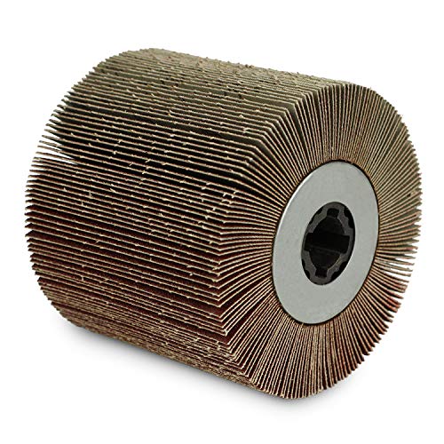 BHA Flap Wheel Sanding Drum, 4.5" x 4" with 3/4" Quad Keyway (120 Grit) 120 Grit