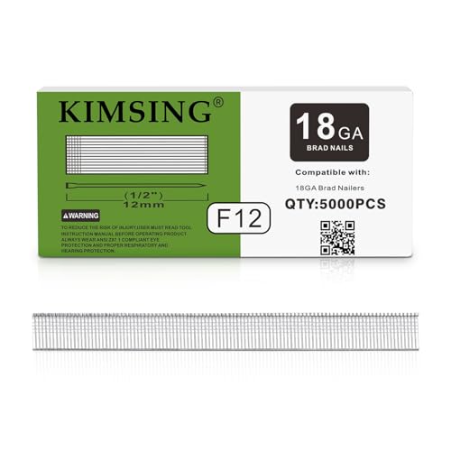 Kimsing 18 Gauge 1/2-Inch Brad Nails 5000 Pieces per Box