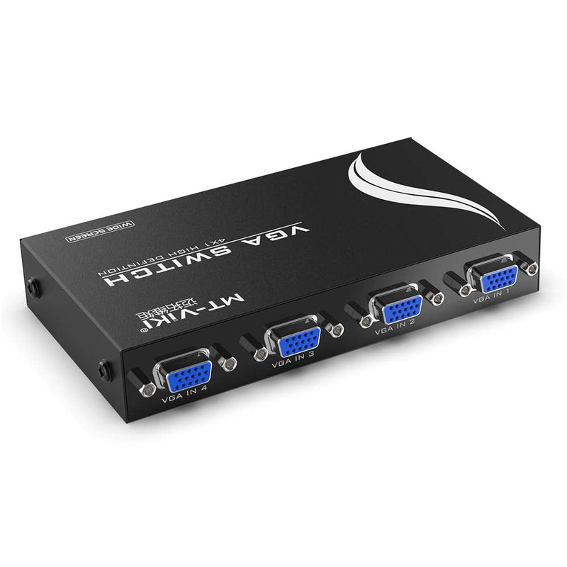 MT-VIKI 4 Port VGA Switch Video Selector Switcher Box (4 Input 1 Output) 4 in 1 out