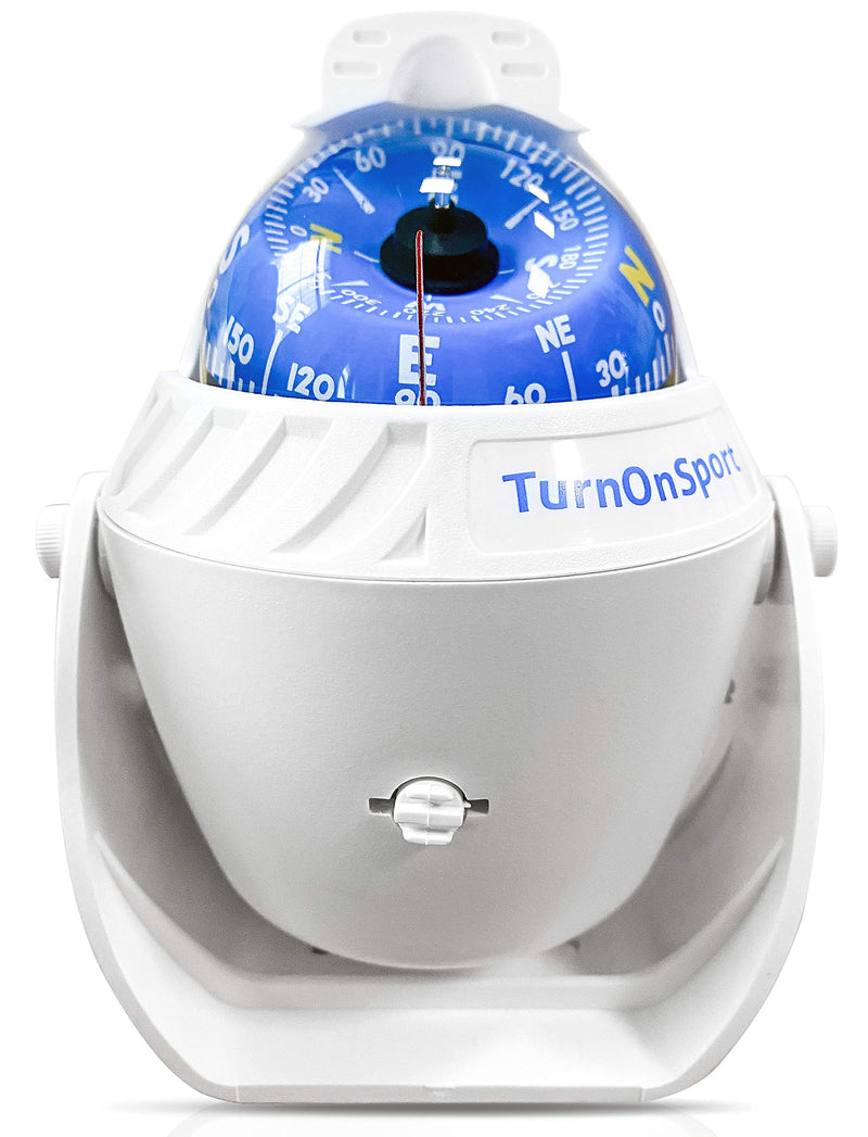 Boat Compass Dash Mount Flush - Boating Compass Dashboard Suction - Navigation Marine Compass Boats Surface Mount - Illuminated Dashboard Compass Ship - Electronic Sea Compass White