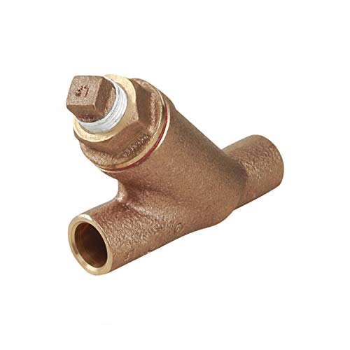 Midline Valve 322D256 Y-Strainer with Stainless Steel Mesh Screen, Pipeline Filter Valve, 3/4 in. Sweat, Cast Brass Single Pack 3/4 in.