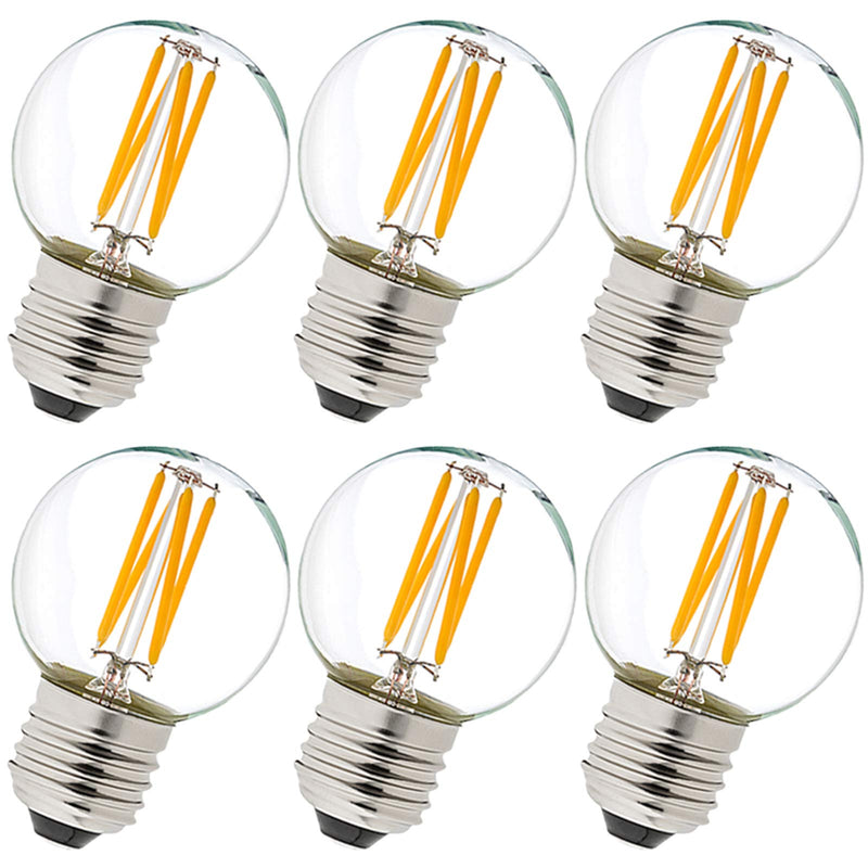LiteHistory Dimmable E26 Edison Bulb G16.5 Light Bulb 6W Equal 60 watt Light Bulb AC120V Warm 2700K E26 led Bulb for Pendant,Chandeliers,Vanity,Wall sconces Edison Light Bulbs 60 Watt 600lm 6Pack 6w=60w Warm White 2700k E26