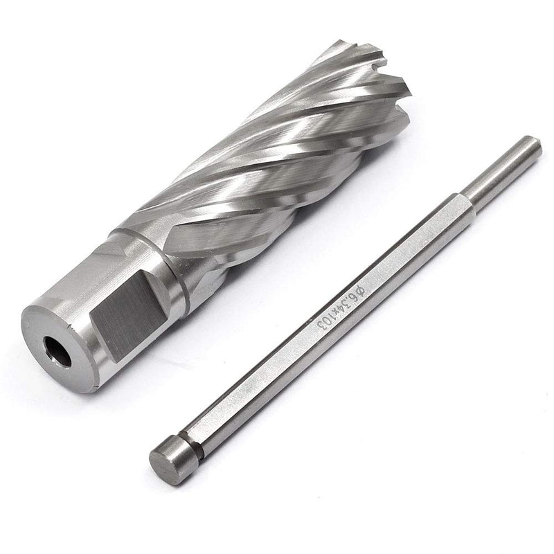 Annular Cutter JESTUOUS 3/4 Inch Weldon Shank 13/16 Cutting Diameter 2 Cutting Depth with Pilot Pin Slugger Bits Two Flat HSS Kit for Magnetic Drill Press,1 Piece
