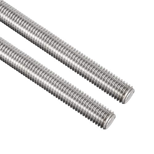 2pcs M12 x 250mm Fully Threaded Rod, 304 Stainless Steel Long Threaded Screw,Right Hand Threads for Anchor Bolts,Clamps,Hangers and U-Bolts M12x250mm