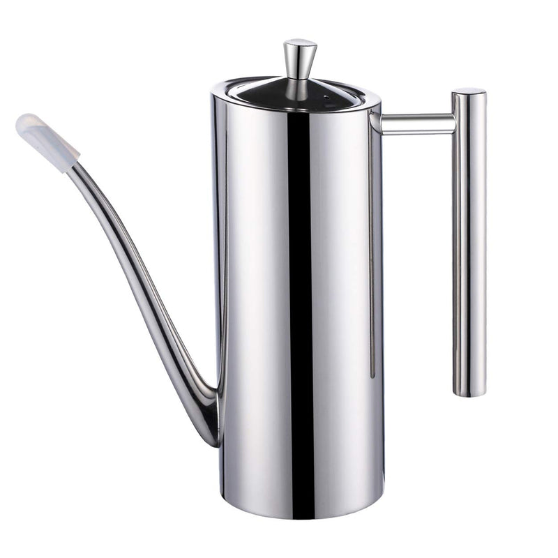 Sumerflos Olive Oil Dispenser Bottle Stainless Steel, 700ml/24oz Drip-Free Pouring Oil Pot, Large Oil Storage Container for Salad and Kitchen Cooking 24 Ounces