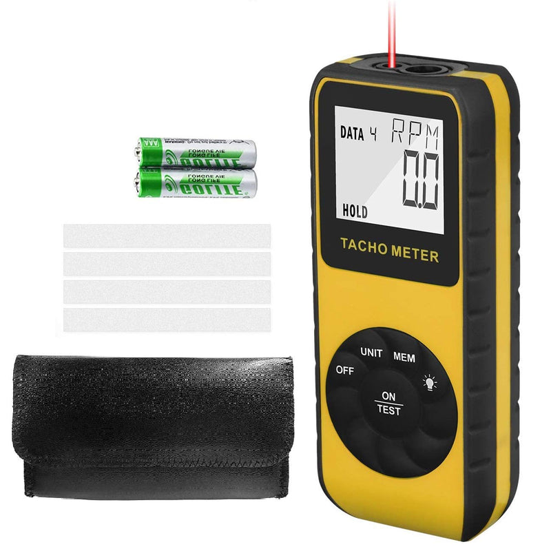  [AUSTRALIA] - Photo Tachometer Non-Contact 7.0-99,999 RPM Speed Meter, AIOMEST Laser Automotive Speedometer, Tach Gauge Tester Measure RPM for Car Truck Motorcycle Engine Lawn Mower with Data Logging AI-9235C 1.8 Distance,w/ Backlit