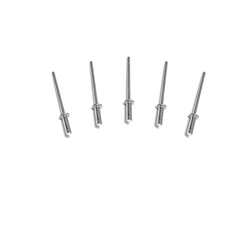 Metal Magery 100 Aluminum Closed End Pop Rivets 3/16" x 3/8" Grip Aluminum Mandrel Blind Rivets Dome Head 6-6 (0.251-0.375 Inch Grip) Qty 100