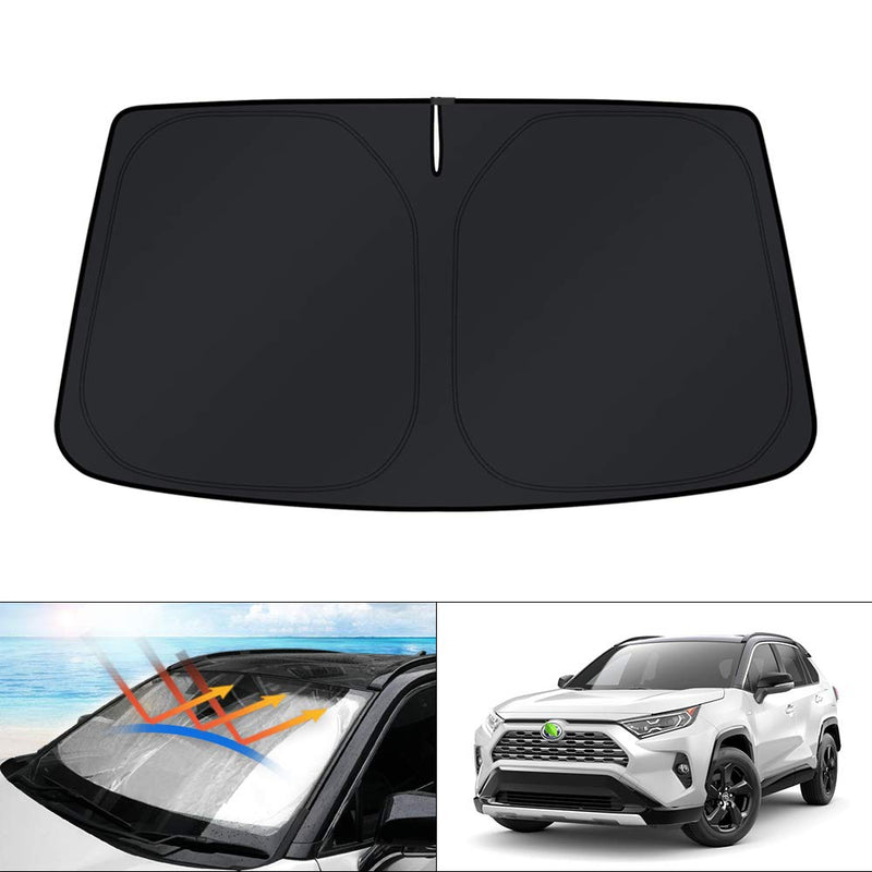 KUST Windshield Sun Shade for Toyota RAV4 2019-2021 2022 2023 2024 2025 Window Accessories Shade Sun Visor Cover Foldable Block UV Rays FOR | Toyota RAV4 2019-2025
