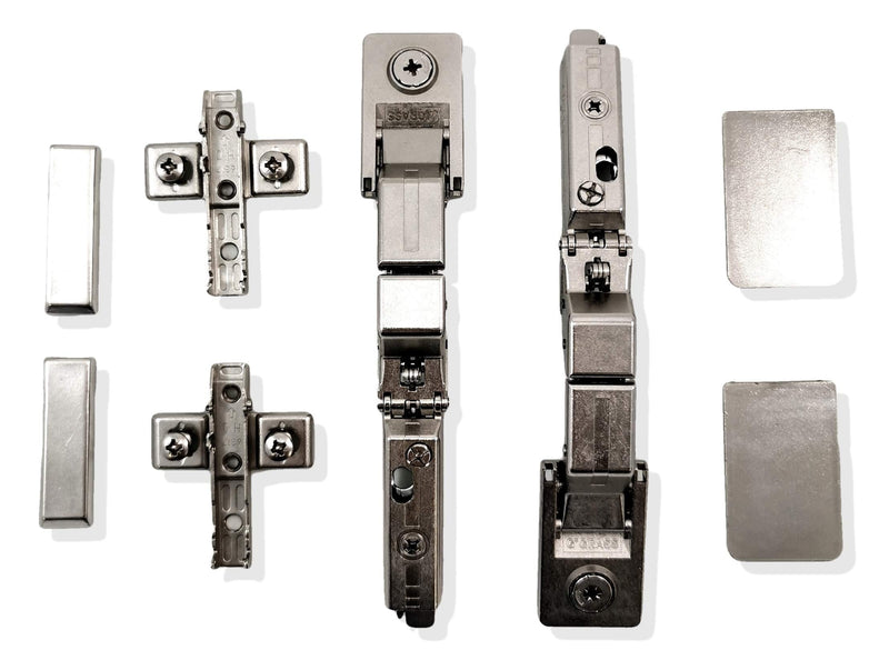 UMAXO 3228-3 2 x Grass Tiomos Mirro Glass Hinges, Silver