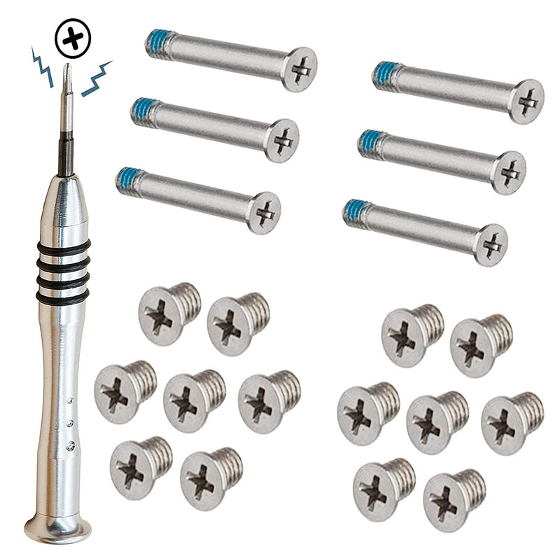 2 Sets Replacement Screws with Screwdriver for MacBook Pro 13" 15" 17" A1278 A1286 A1297 2009-2012, Unibody Bottom Case Cover Phillips Repair Tool Kit Notebook Laptop PC Computer Screw (1)