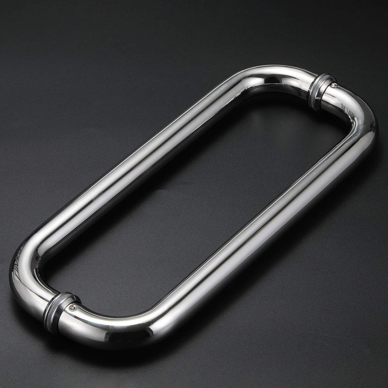12" Glass Door Handle Shower Door Handle Made of Back to Back Stainless Steel