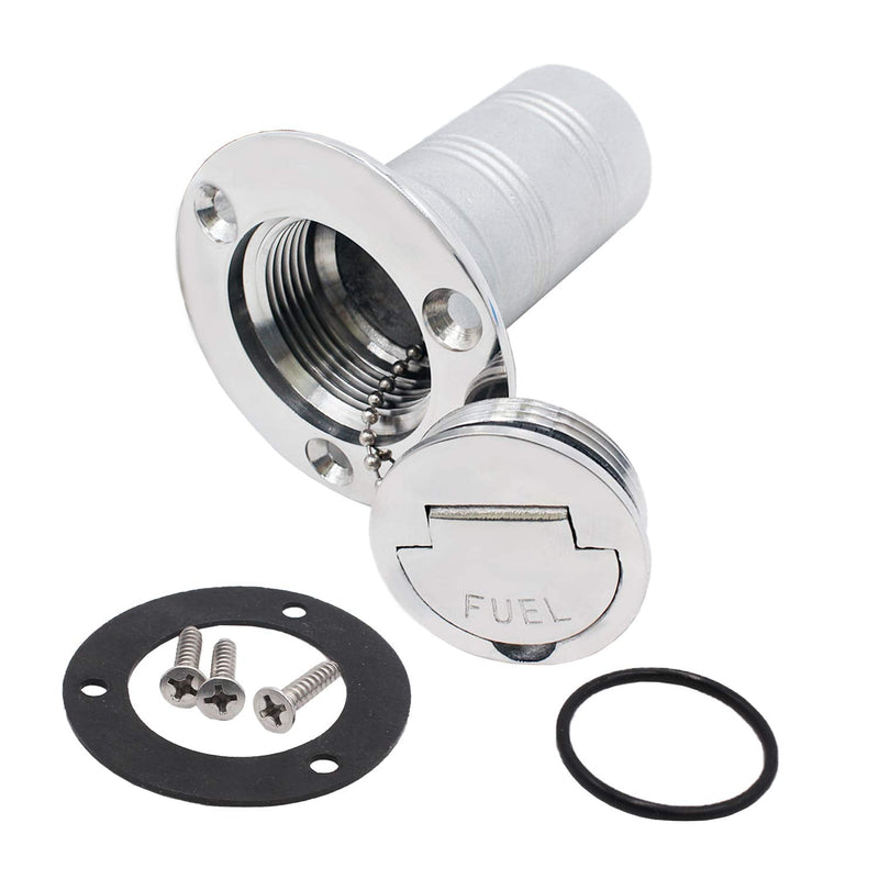 SHENGHUISS Boat Water/Diesel/Gas/Fuel Deck Fill/Filler 1-1/2 Inch(38mm) with Keyless Cap 316 Stainless Steel Boat Deck Hardware for Boat, Yacht, Caravan A-90°-Fuel
