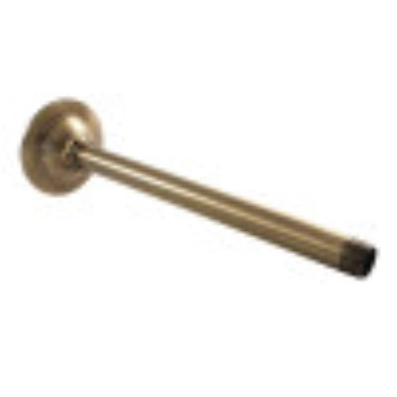 Kingston Brass K210A3 10-Inch Rain Drop Ceiling Mount Shower Arm with Round Flange in Antique Brass 10.69 x 3.19 x 3.19