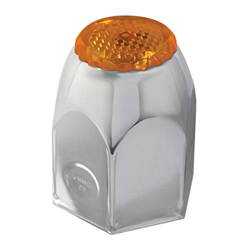 GG Grand General 10280SP 1-1/2 X 2 Inches Chrome Lug Nut Cover w/Amber Reflector, Set of 10