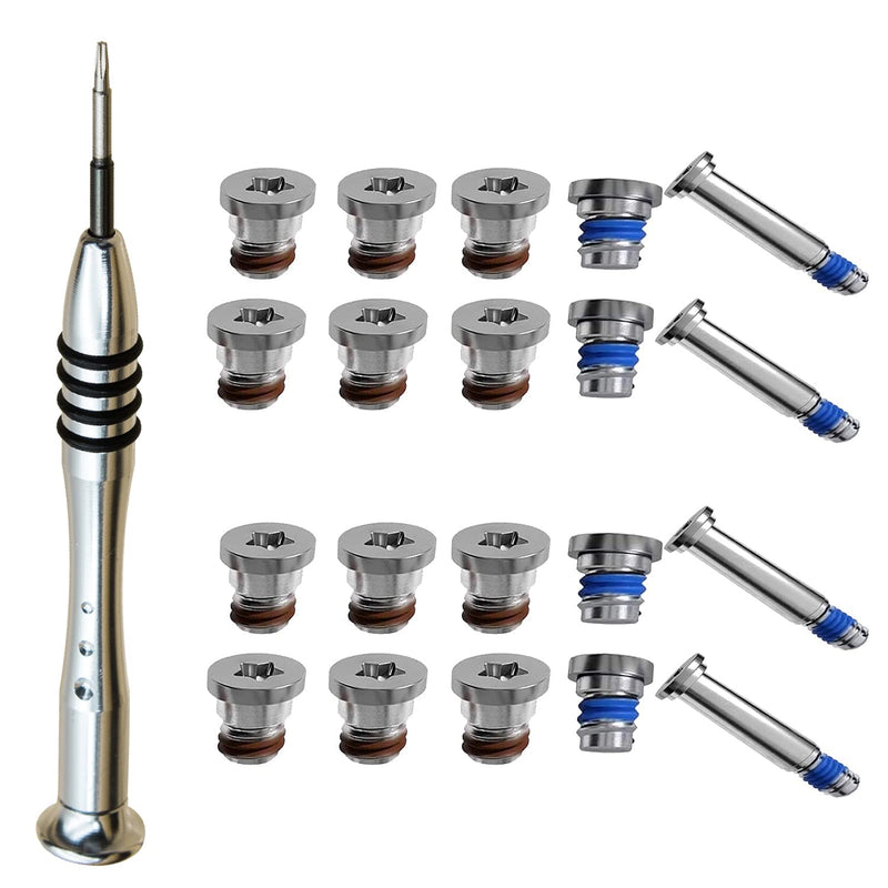 2 Sets Replacement Screws with Screwdriver for MacBook Air 13 inch A1369 A1466 2010 to 2017, Unibody Bottom Case Cover P5 Pentalobe Repair Replacement Tool Kit Notebook Laptop PC Computer Screw