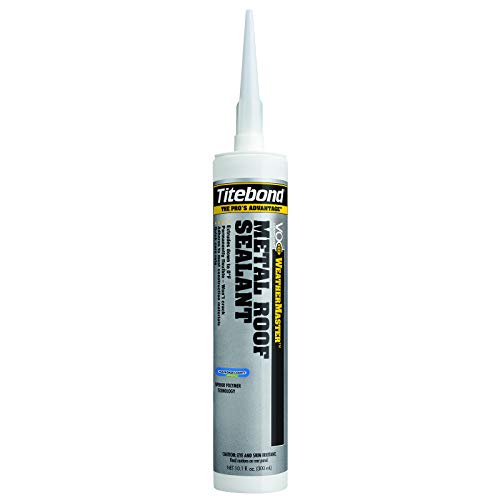  [AUSTRALIA] - Titebond WeatherMaster Metal Roof Sealant, Crystal Clear – Premium Polymer Caulk for Aluminum, Copper, Galvanized Steel & Coated Metals, UV-Resistant – 63991, 9.5 Oz. Cartridge