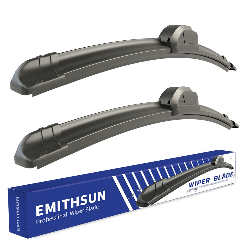 OEM QUALITY 22" + 22" Premium All-Seasons Stable And Quiet Windshield Wiper Blades(Set of 2) Black wiper blades 22"+22"(Pair For Front Windshield)