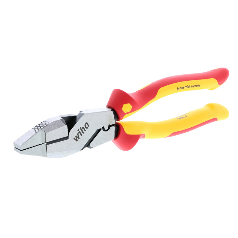 Wiha 32948 Insulated Industrial NE Style Lineman’s Pliers with Crimpers 9.5" One Size