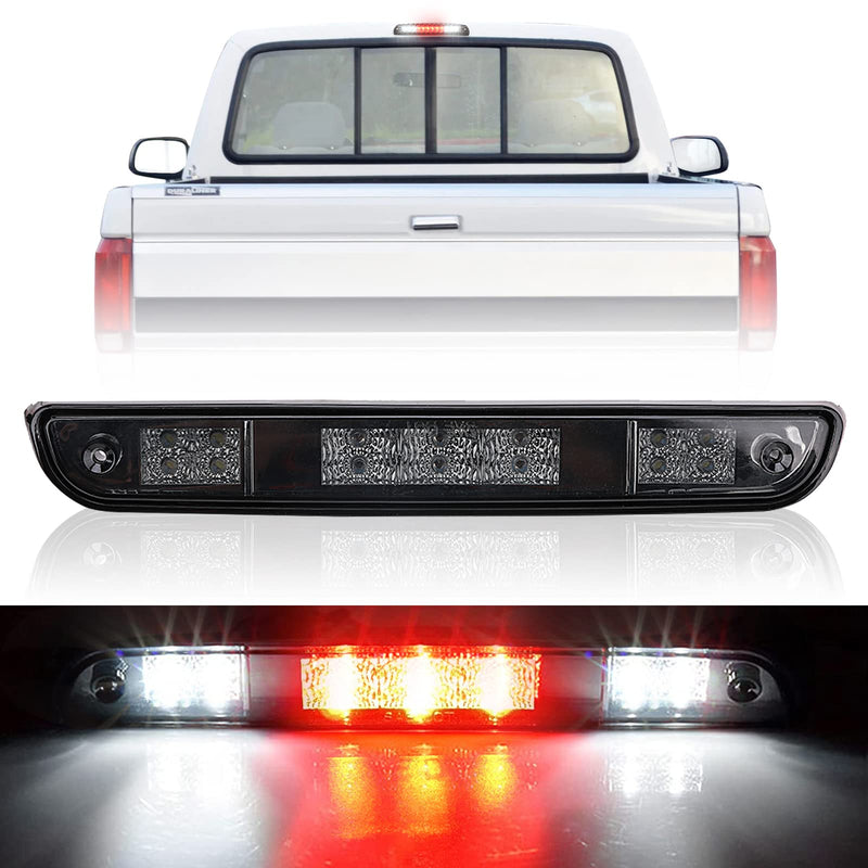 3rd Brake Light for 1992 1993 1994 1995 1996 1997 Ford F150 F250 F350 Third Brake Light LED Bronco Tail Light Cargo Light Cab Lamp Assembly-Smoke Lens 92-97