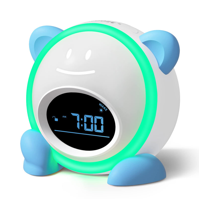 OK to Wake Clock for Kids, Sleep Training Clock with Night Light and Sound Machine, Kids Alarm Clock for Bedrooms (Blue) Blue