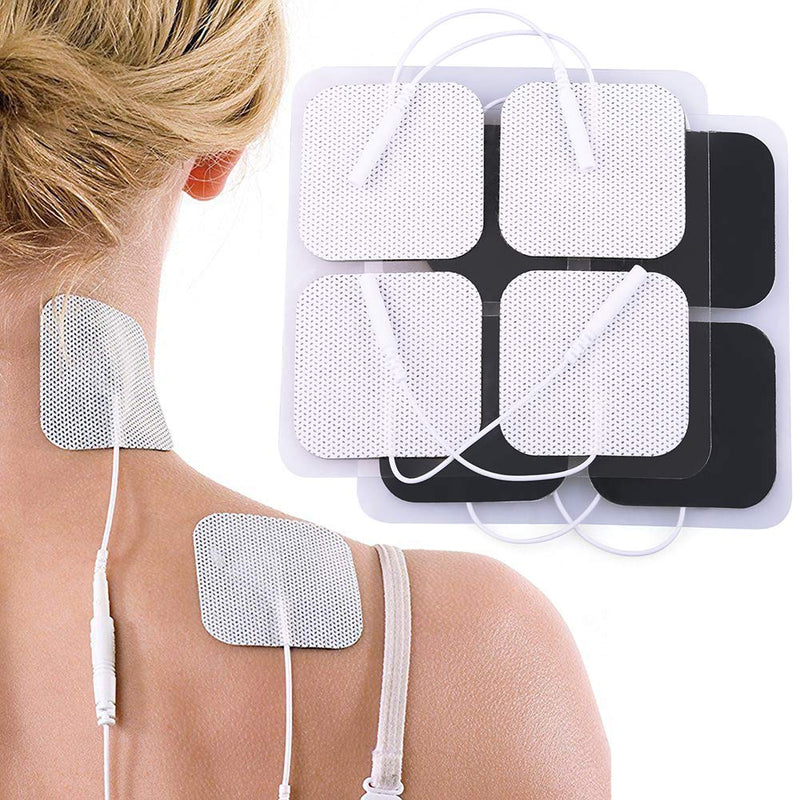 LotFancy TENS Unit Electrode Pads, 80PCS 2"x2" TENS Unit Pads for EMS Muscle Stimulator Electrotherapy, Self-Adhesive TENS Pads Replacement, Reusable and Latex-Free