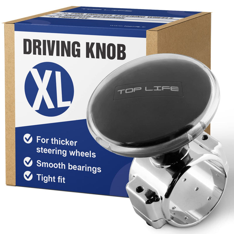Steering Wheel Knob for Truck - XL Size for Thick Steering Wheels - Spinner for Heavy Duty, Vans, Pickup Trucks, Semi, Sport, Tuning - Facilitates Maneuvers