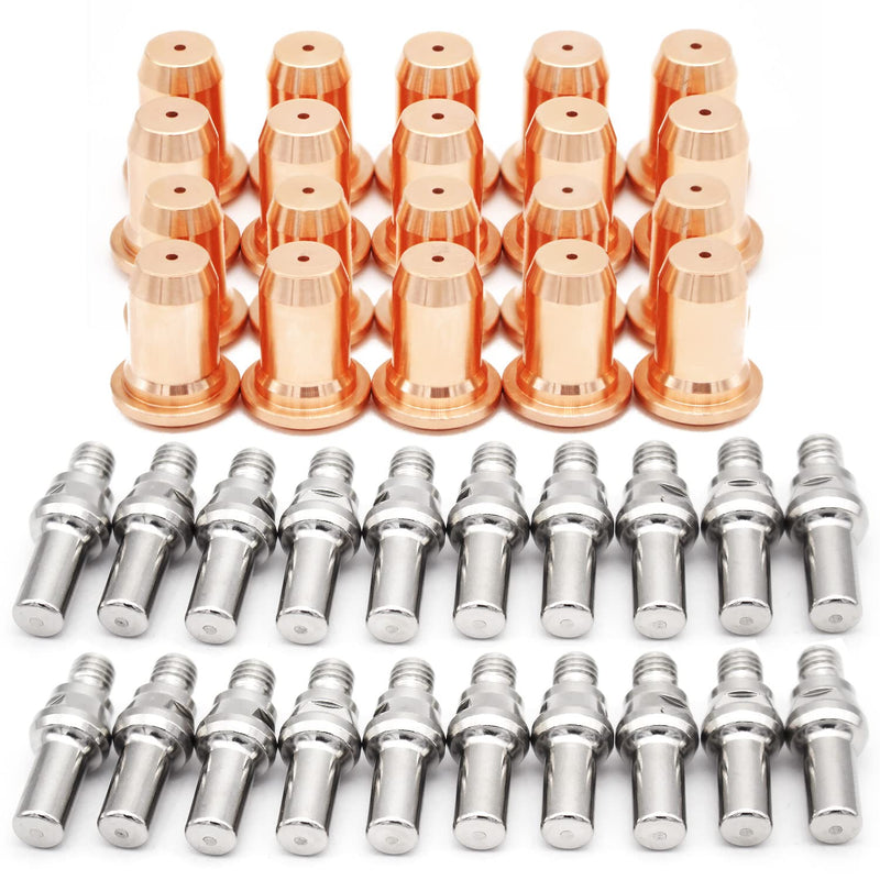 40pcs 52582 Electrode 51313 Tip Nozzle 1.0mm IPT-60 PT-60 IPT-40 PT-40 for Plasma Cutter Torch IPT-60 PT60 40PCS