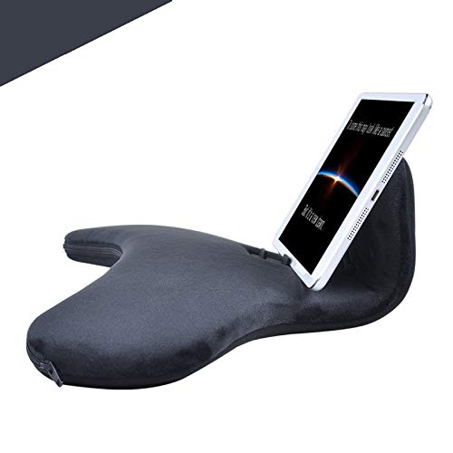 Multi-Angle Tablet Sofa Holder Pad Pillow Stand for iPad Air&iPad, Universal Phone&Tablet Pillow Stands and Holders Used on Bed, Car, Desk, Lap, Sofa, for iPads, Tablets, Smartphone, Magazines(Black) Style A-Black