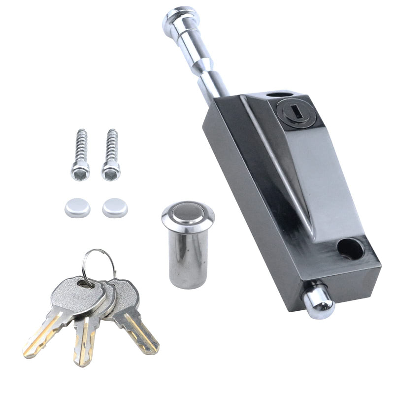 MY MIRONEY Black Sliding Door Lock for Window Glass Patio Doors Auxiliary Security Lock(Uses Yale Lock Keyway)