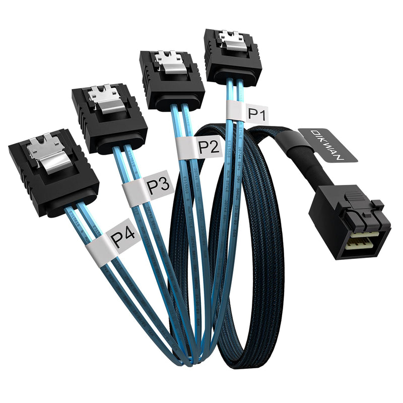  [AUSTRALIA] - Internal Mini SAS to SATA Cable, SFF-8643 to SATA Forward Breakout Compatible with Raid Controller Hard Drive (3.3ft) 3.3ft