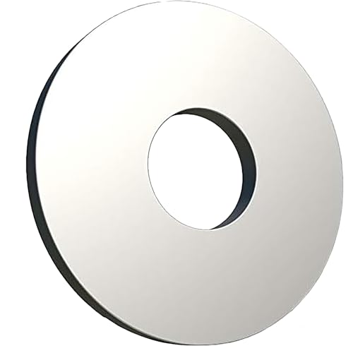 M4 Fender Washers 4mm x 12mm Large OD (Pack of 100) Plain Wide Round Metal Alloy Steel Washers for Screws – Zinc Coated Plated Galvanized Heavy Duty According to Standard ISO7093 M4
