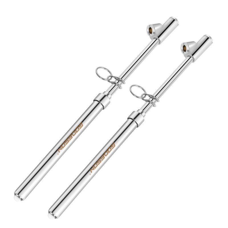 GODESON Dual Head Tire Pressure Gauge,Heavy Duty Tire Pressure Gauge Range 10-150PSI; 1-10Bar,Dual Head Truck Air Pressure Gauge (Pack of 2) Silver 2 Pack