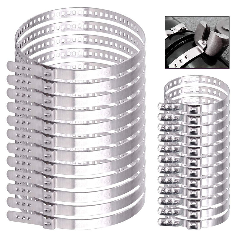 Keadic 24Pcs CV Boot Clamp, Stainless Steel CV Boot Clamps, Adjustable CV Boot Clamps, CV Joint Boot Clamp Kit for Vehicle(12pcs Large and 12pcs Small) CV Joint Boot Clamps - 12 Set