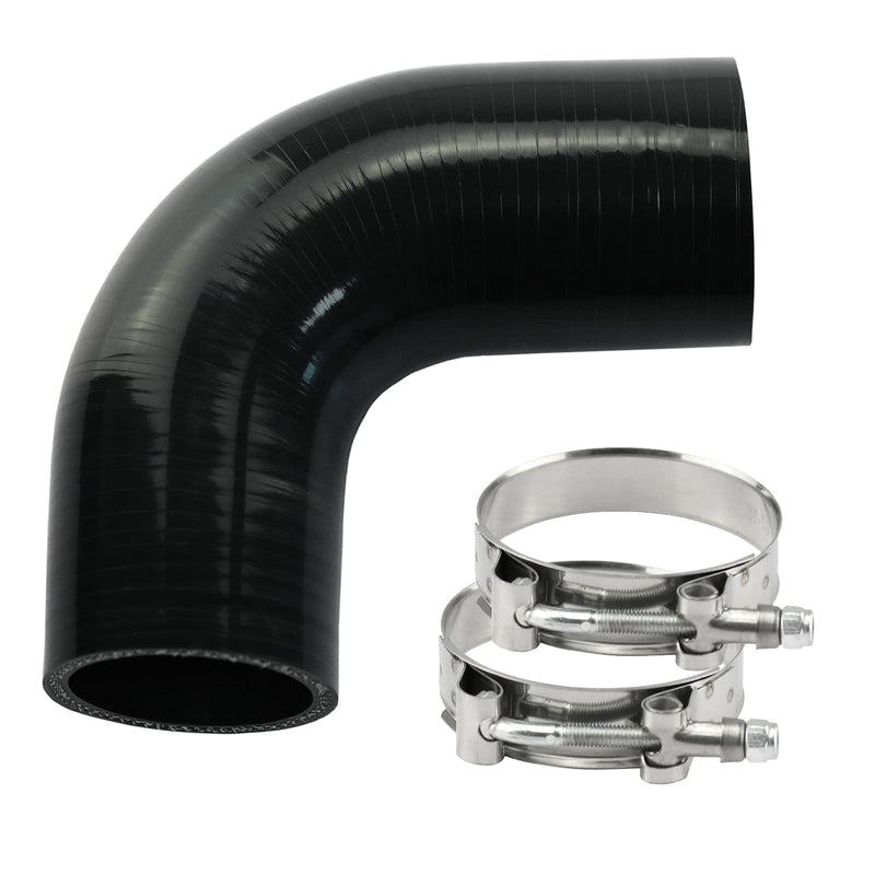 Ucreative 90 Degree Elbow ID: 2.0"(51mm) 4-Ply High Performance Coupler Silicone Hose for Vehicle with T-Bolt Clamp 2.0" (51mm)