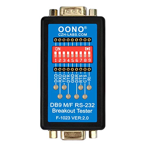 RS232 Breakout Tester LED Monitor, DB9 Male to Female Breakout Module DB9 MF