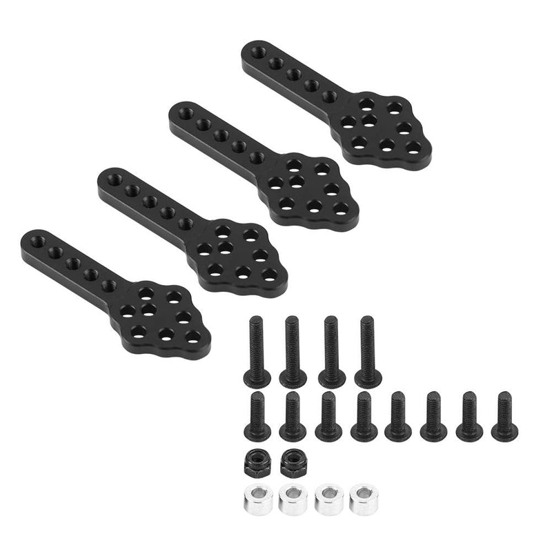 Lantro JS Rear Shock Mount, 51mm Adjustable 2 Colors RC Car Shock Mounts, for RC Car Replacement for 1/10 RC Crawler Repair(Black)