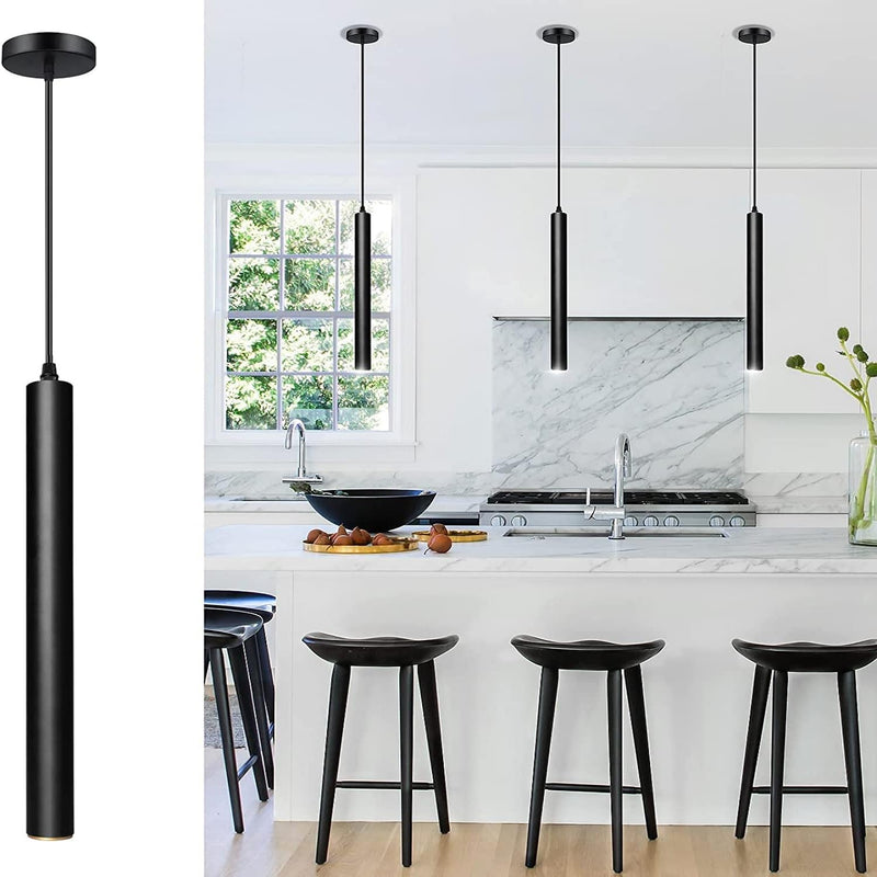 110V 12w 3000k Dia 5CM L40CM Tube LED COB Modern Pendant Lights Spot Light Downlight Hanging Lamp for Kitchen Island Dining Room Bar Counter Shop