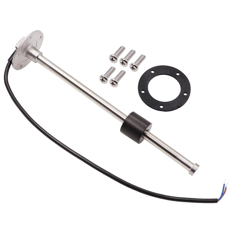 KAOLALI Fuel Gas Sender Stainless Steel Fuel Sending Unit Marine Boat Water Level Gauge Sensor 5 Hole fit Fuel &Water Gauge 0~190ohm 240~33ohm (0-190ohm, 16"(400mm)) 0-190ohm 16"(400mm)