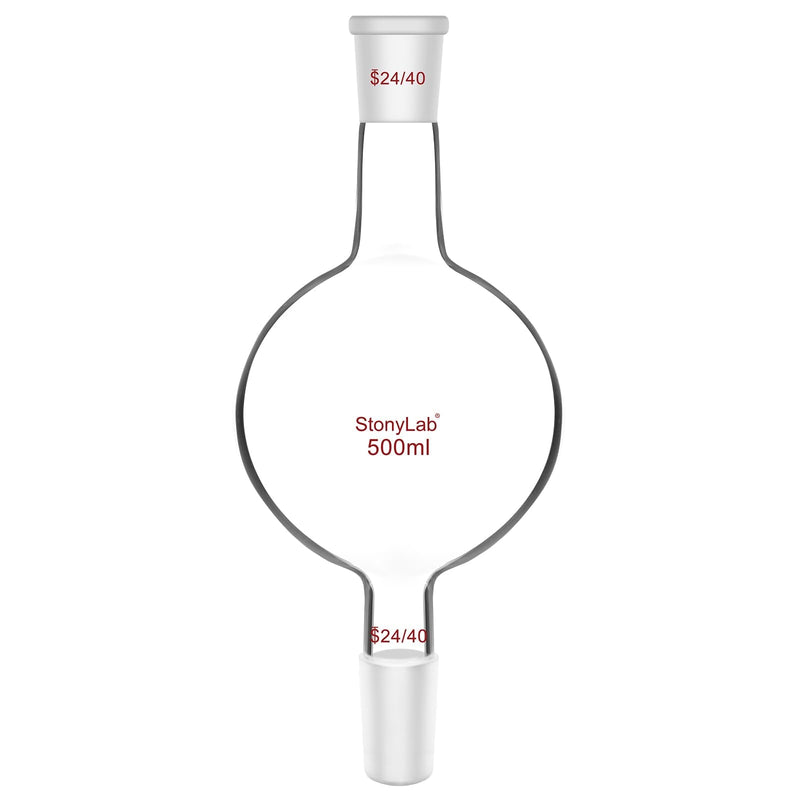 stonylab Glass Chromatography Reservoir, Borosilicate Glass Chromatography Reservoir with Standard 24/40 Joint for Laboratory, 500ml 500 ml