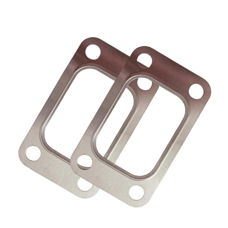 2 Pack T3 Turbo Inlet Flange Gasket Manifold Stainless Steel T3/T4 Precision PTE Garrett Silver 2-pk
