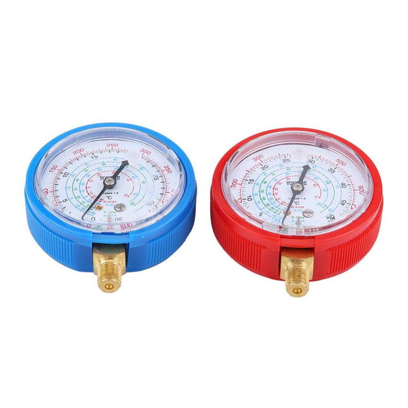 Refrigerant Gauge,One Pair of Refrigerant Low and High Pressure Gauges 11.2mm Fit for Air Conditioner R410A R134A R22 PSI KPA