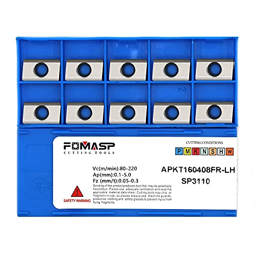 Carbide Inserts for Aluminum APKT160408FR for Milling Cutting Aluminum Inserts 10 PCS