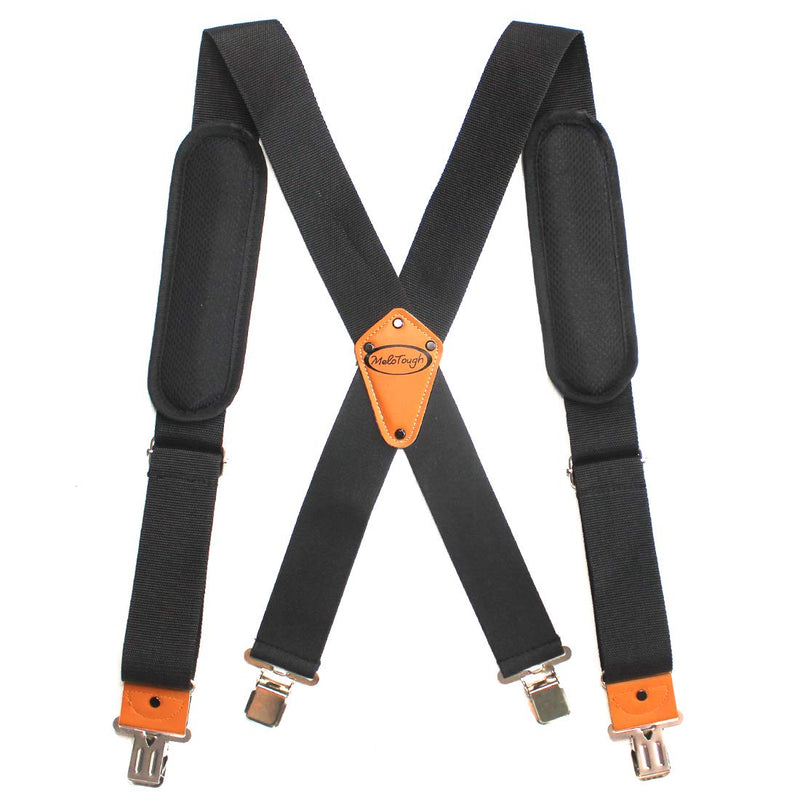 MELOTOUGH Tool Belt Suspenders Work Belt Suspenders for Heavy Duty Work Movable shoulder Padded Suspenders for Tool Belt (Black),Gifts for Men
