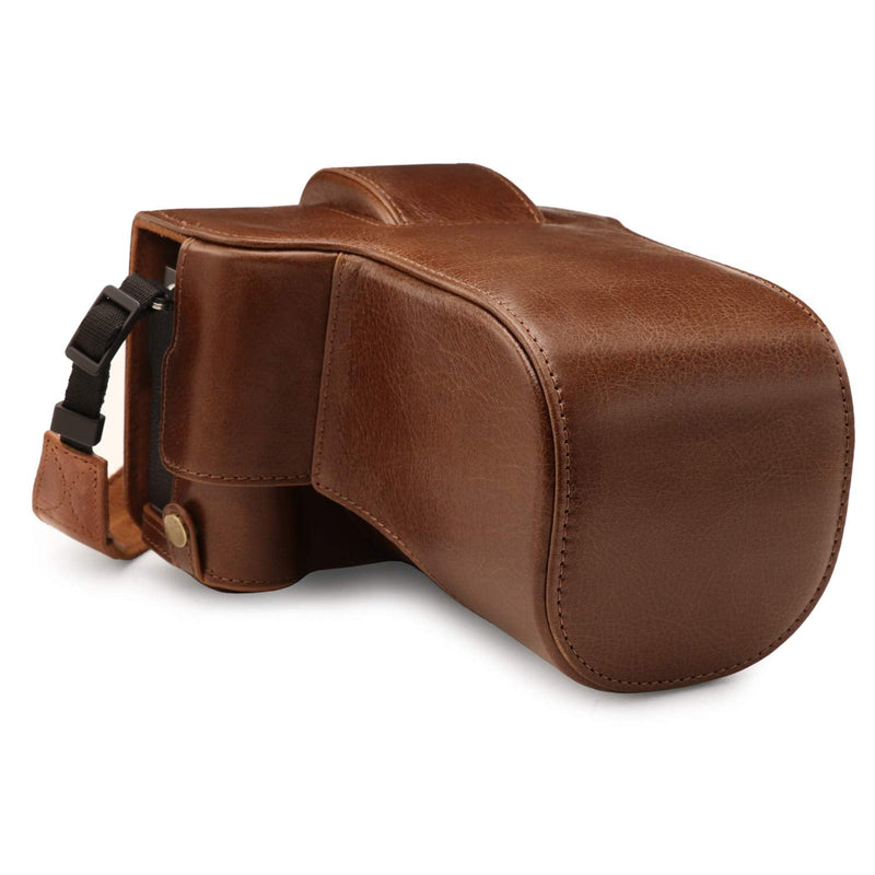 MegaGear MG1922 Ever Ready Genuine Leather Camera Case Compatible With Fujifilm X-T4 (Xf16-80MM) - Brown One Size
