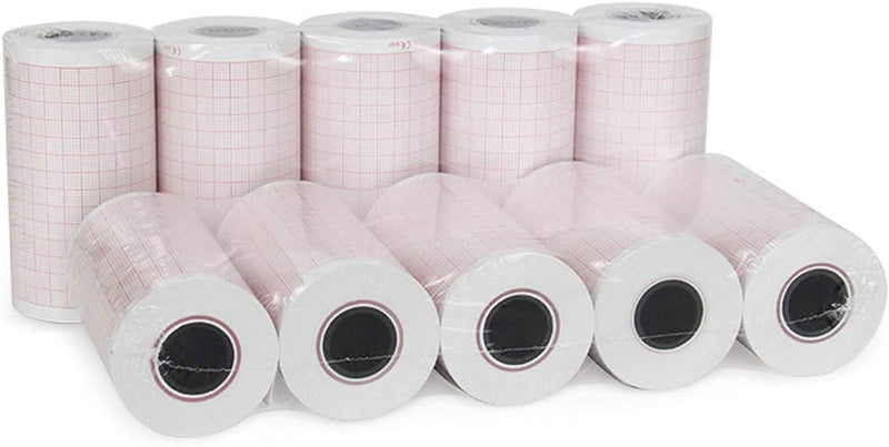 10 Rolls Premium ECG Paper EKG Paper for 3 Channel ECG Machine, Fits for Edan SE-300,SE-3 and SE-301, fits for CONTEC ECG300G and ECG-600G, fits for Biocare iE 300 and iE3 80mm x 20m Millimeters