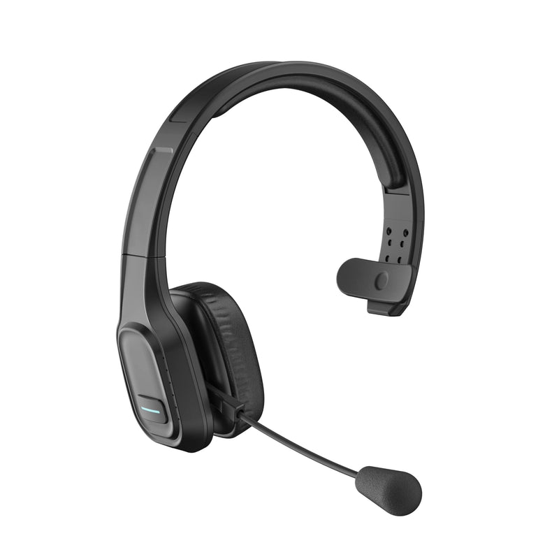 Trucker Bluetooth Headset V5.0, Wireless Headset with Noise Canceling&Mute Microphone for Cell Phones, On Ear Bluetooth Headphone for Computer, Zoom Meetings, Skype, Home Office BH-M100