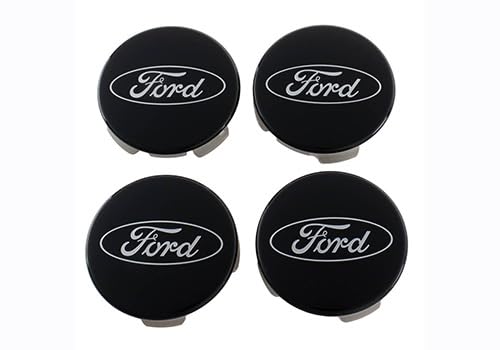 Ford Genuine OEM Wheel Center Cap Kit for F-150 | Set of 4 Black Chrome Caps with Ford Logo and 65mm Opening | Fits 2015-2025 | M1096KBCT