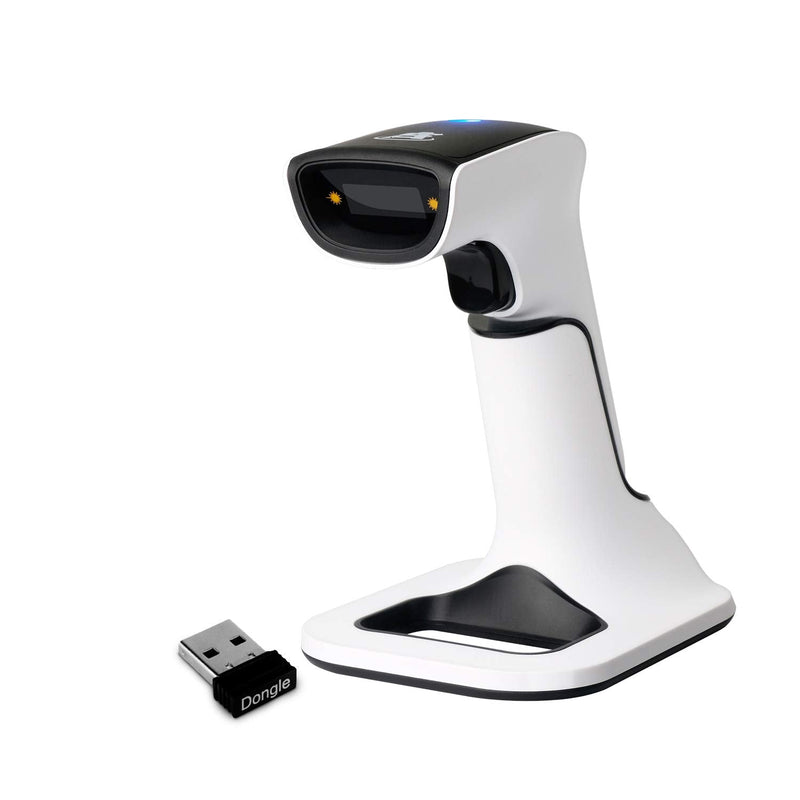 ScanAvenger Wireless Portable 1D&2D with Stand Bluetooth Barcode Scanner: 3-in-1 Handheld Scanner, Rechargeable Battery for Inventory - USB Bar Code/QR Reader (1D&2D with Next Gen Stand) 1D&2D With Next Gen Stand