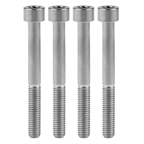 Titanium M6 Socket Bolt Allen Hex Screws (M6x60mm, Normal Titanium) M6x60mm